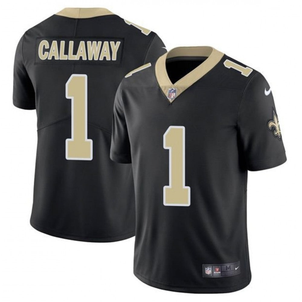 Men's New Orleans Saints #1 Marquez Callaway 2021 Black Vapor Untouchable Limited Stitched Jersey 