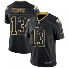 Men's New Orleans Saints #13 Michael Thomas Lights Out Black Color Rush Limited Stitched NFL Jersey 