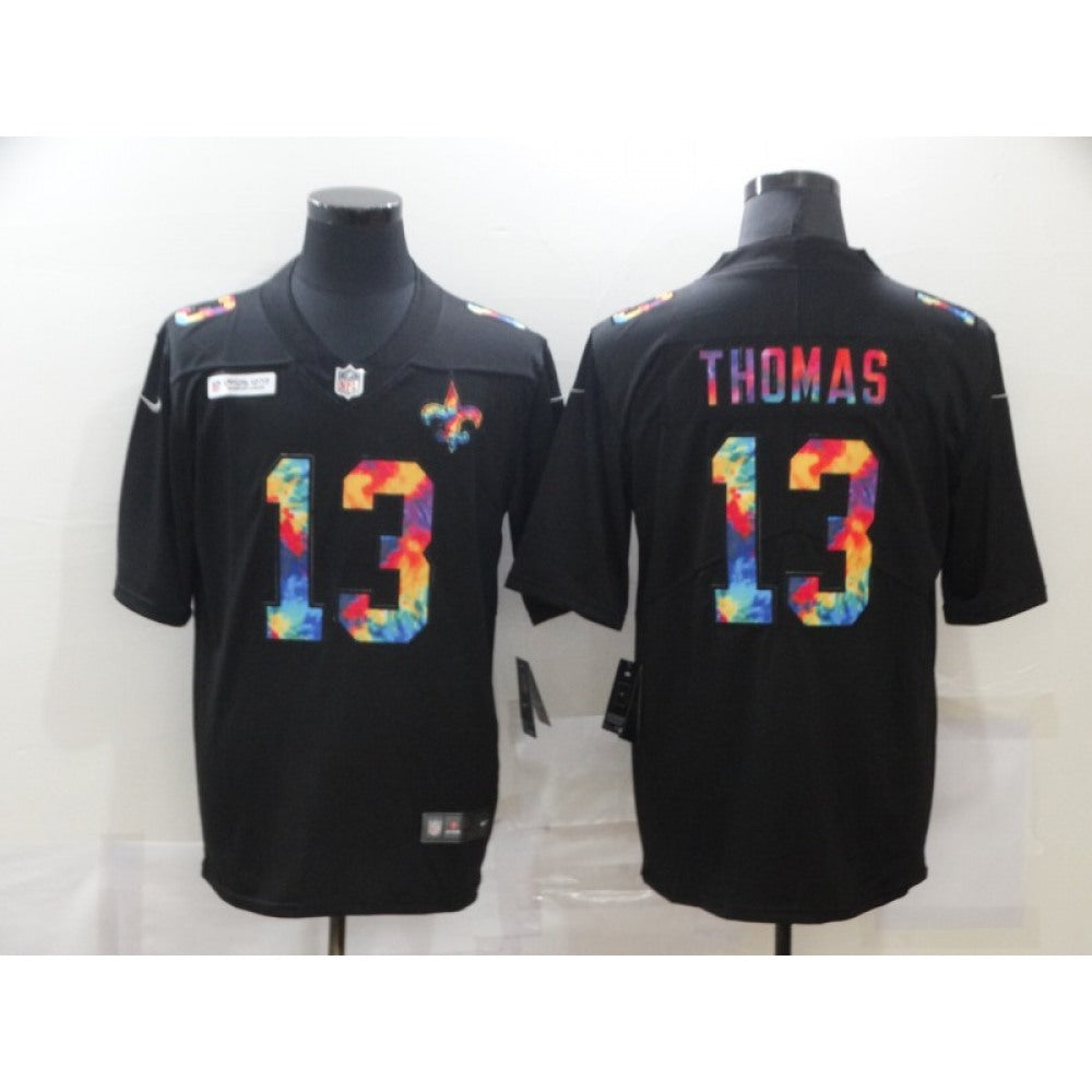 Men's New Orleans Saints #13 Michael Thomas 2020 Black Crucial Catch Limited Stitched Jersey 