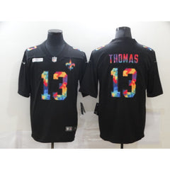 Men's New Orleans Saints #13 Michael Thomas 2020 Black Crucial Catch Limited Stitched Jersey 
