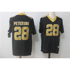 Men's New Orleans Saints #28 Adrian Peterson Black Team Color Stitched NFL Vapor Untouchable Limited Jersey 