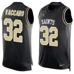 Saints #32 Kenny Vaccaro Black Team Color Men's Stitched NFL Limited Tank Top Jersey 