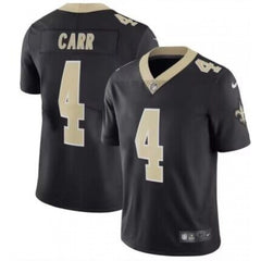 Men's New Orleans Saints #4 Derek Carr Black Vapor Limited Stitched Jersey 