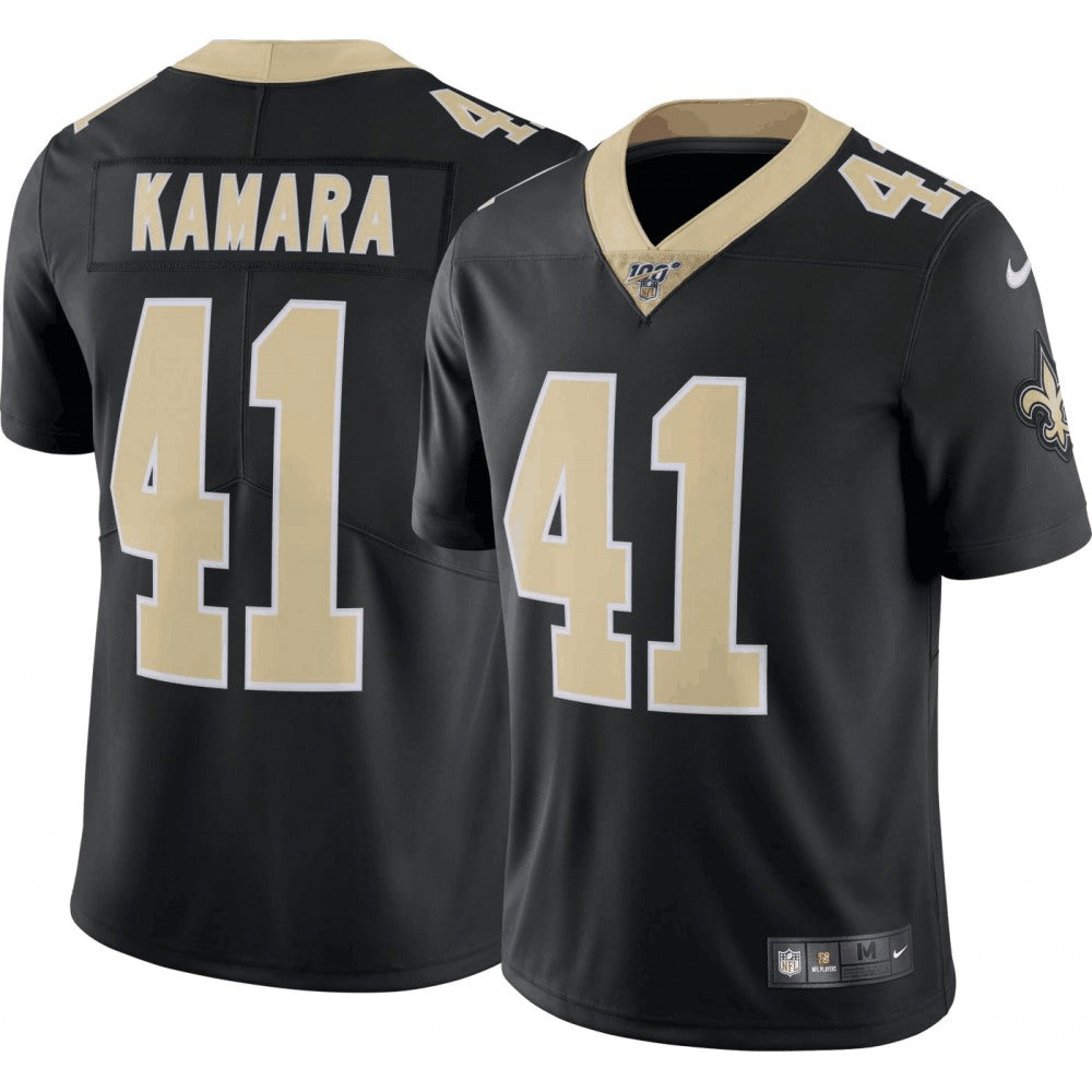 Men's New Orleans Saints #41 Alvin Kamara Black 2019 100th Season Vapor Untouchable Limited Stitched NFL Jersey 