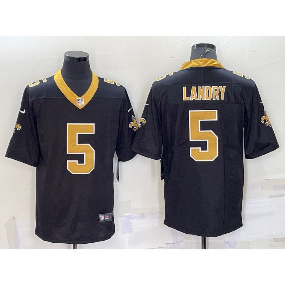 Men's New Orleans Saints #5 Jarvis Landry Black Vapor Limited Stitched Jersey 