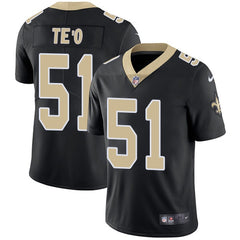 Men's New Orleans Saints #51 Manti Te'o Black Vapor Untouchable Limited Stitched NFL Jersey 