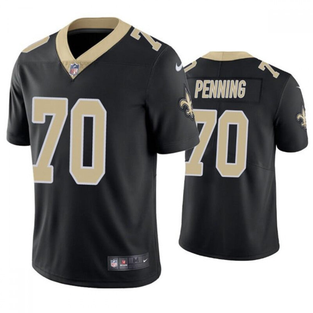 Men's New Orleans Saints #70 Trevor Penning Black Vapor Limited Stitched Jersey 