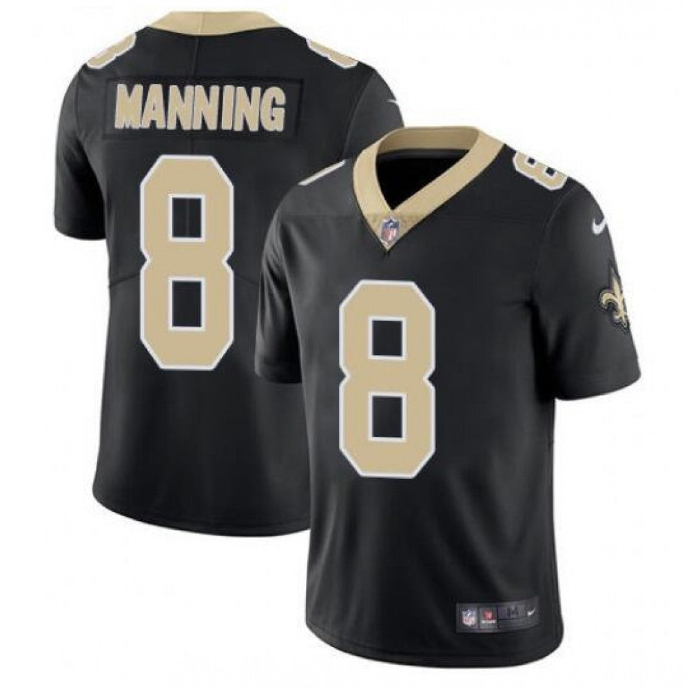 Men's New Orleans Saints #8 Archie Manning 2021 Black Vapor Untouchable Limited Stitched Jersey 