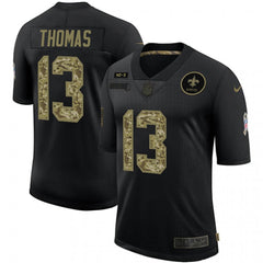 Men's New Orleans Saints #13 Michael Thomas 2020 Black Salute To Service Limited Stitched Jersey 