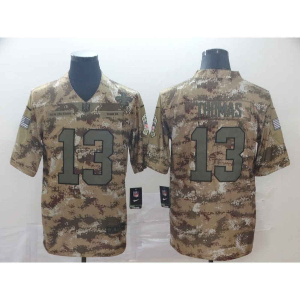 Men's New Orleans Saints #13 Michael Thomas Camo Salute To Service Limited Stitched NFL Jersey 
