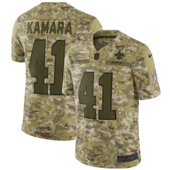 Men's New Orleans Saints #41 Alvin Kamara 2018 Camo Salute to Service Limited Stitched NFL Jersey 