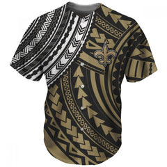 Men's New Orleans Saints Gold Baseball Jersey 