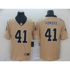 Men's New Orleans Saints #41 Alvin Kamara Gold Inverted Legend Stitched NFL Jersey 