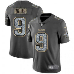Men's New Orleans Saints #9 Drew Brees 2019 Gray Fashion Static Limited Stitched NFL Jersey 