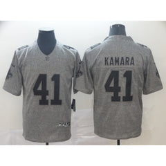 Men's New Orleans Saints #41 Alvin Kamara Grey 2019 Stitched NFL Jersey 