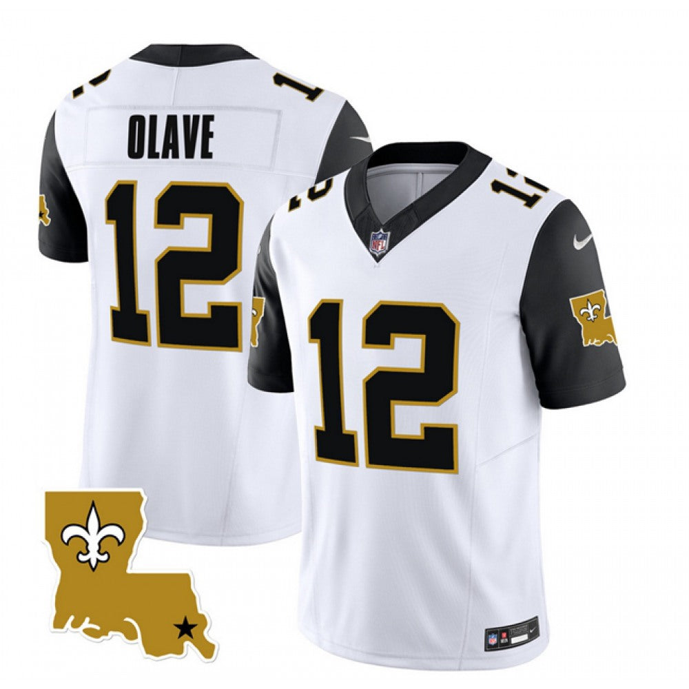 Men's New Orleans Saints #12 Chris Olave White 2023 F.U.S.E. 1987 Legacy Vapor Stitched Jersey 
