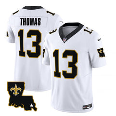 Men's New Orleans Saints #13 Michael Thomas White 2023 F.U.S.E. 1987 Legacy Vapor Stitched Jersey 