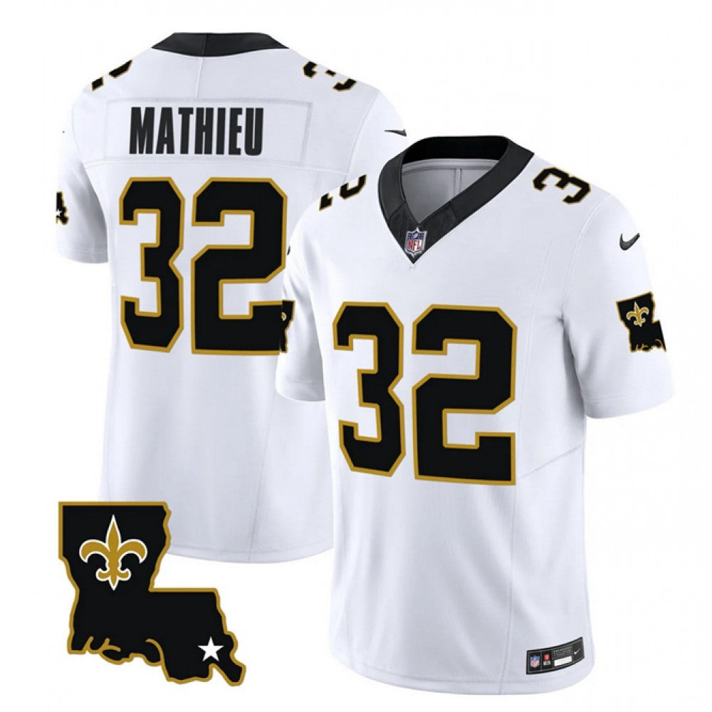 Men's New Orleans Saints #32 Tyrann Mathieu White 2023 F.U.S.E. 1987 Legacy Vapor Stitched Jersey 