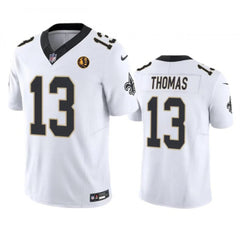 Men's New Orleans Saints #13 Michael Thomas White 2023 F.U.S.E. With John Madden Patch Vapor Limited Stitched Football Jersey 