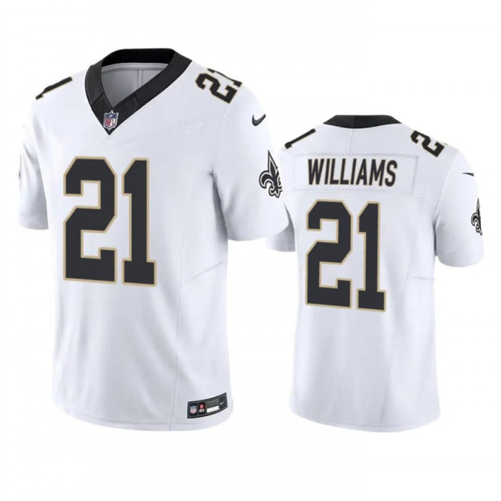 Men's New Orleans Saints #21 Jamaal Williams White 2023 F.U.S.E. Vapor Untouchable Limited Stitched Jersey 