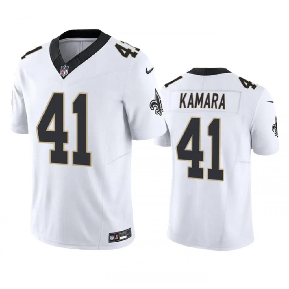 Men's New Orleans Saints #41 Alvin Kamara White 2023 F.U.S.E. Vapor Untouchable Limited Stitched Jersey 