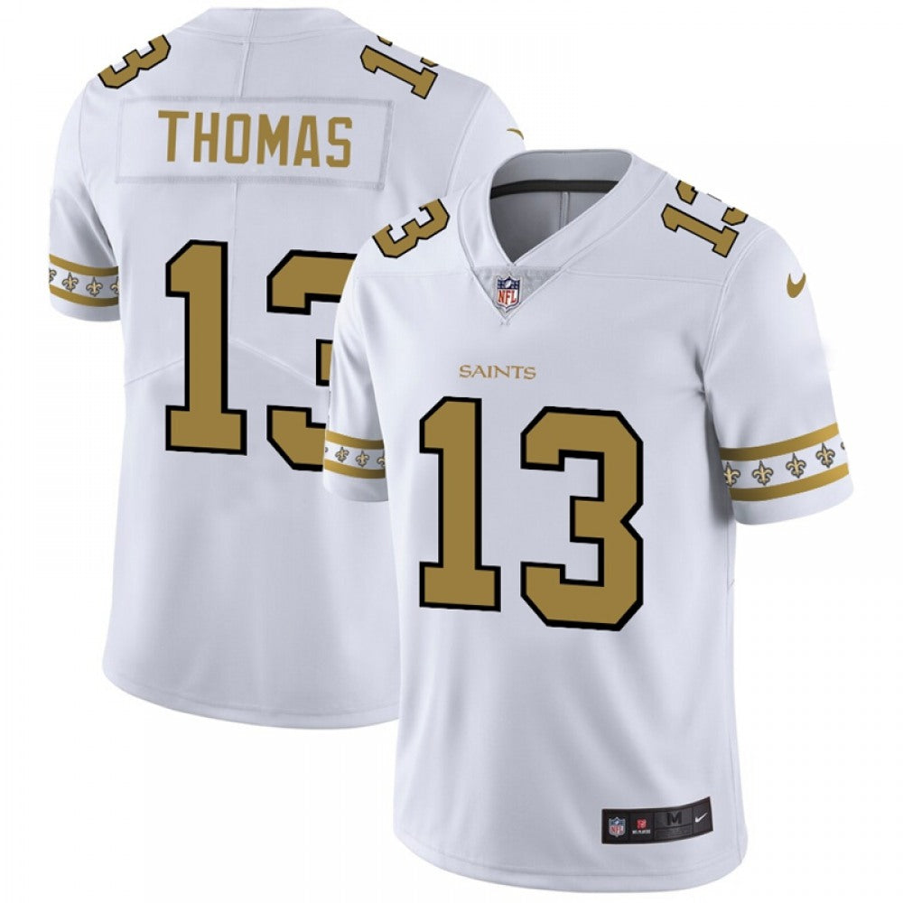 Men's New Orleans Saints #13 Michael Thomas White 2019 Team Logo Cool Edition Stitched NFL Jersey 