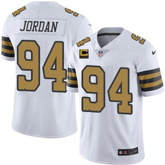Men's New Orleans Saints #94 Cameron Jordan 2022 White With 4-star C Patch Color Rush Stitched Jersey 