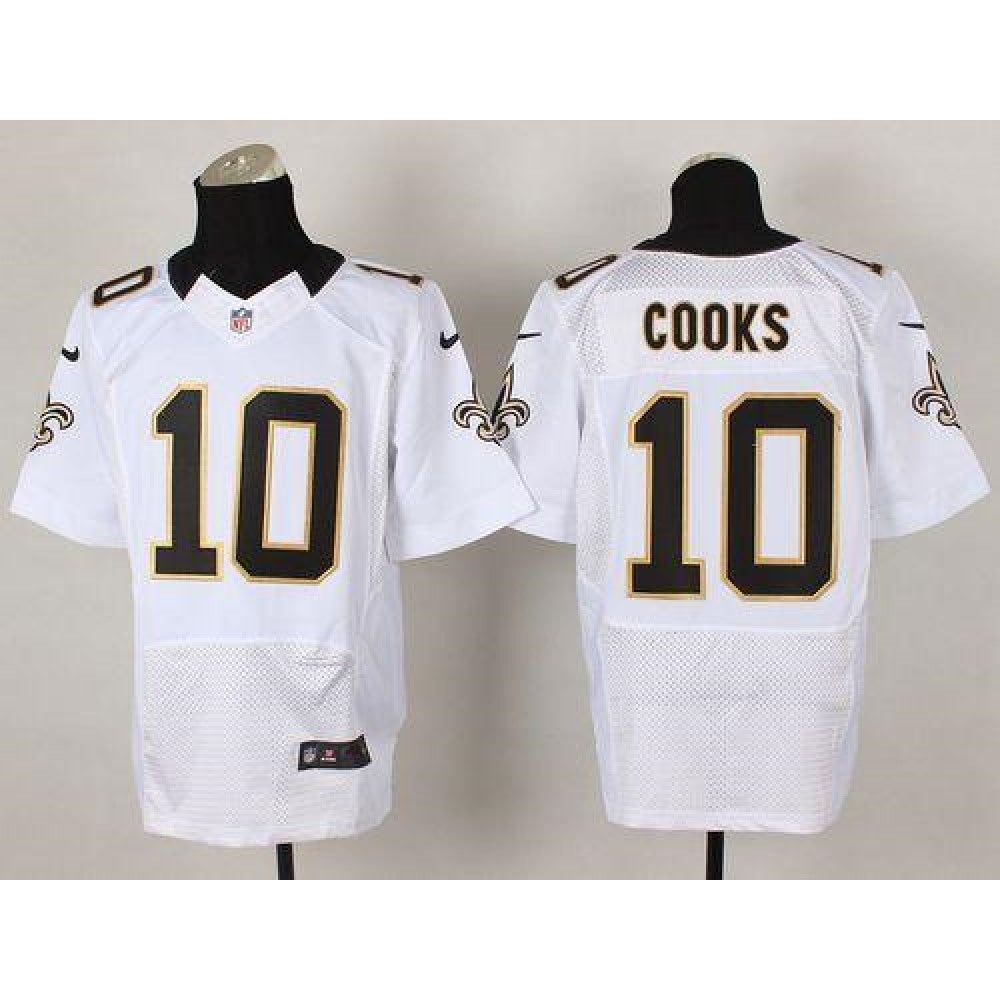 Saints #10 Brandin Cooks White Men's Stitched NFL Elite Jersey 