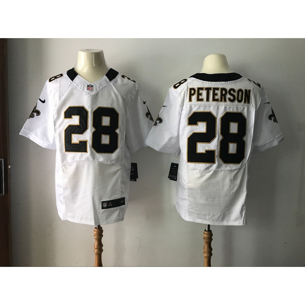 Men's New Orleans Saints #28 Adrian Peterson White 2017 Elite Stitched NFL Jersey 