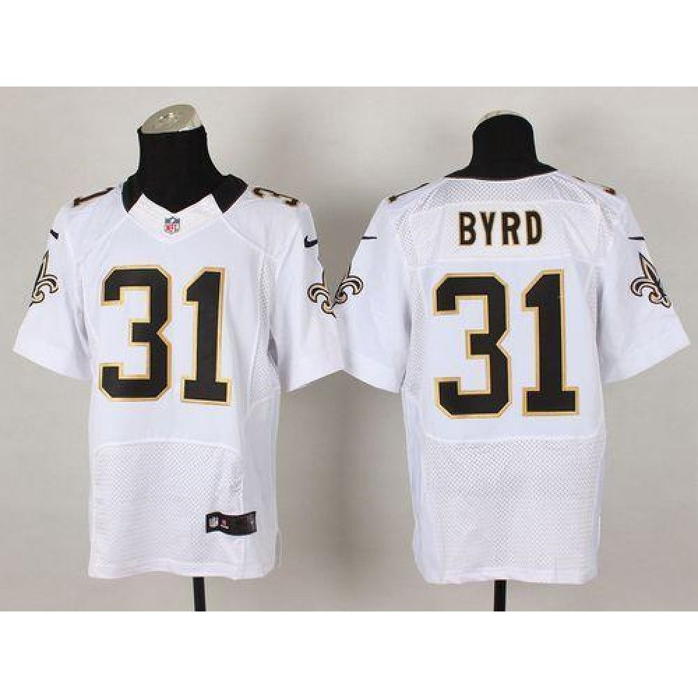 Saints #31 Jairus Byrd White Men's Stitched NFL Elite Jersey 