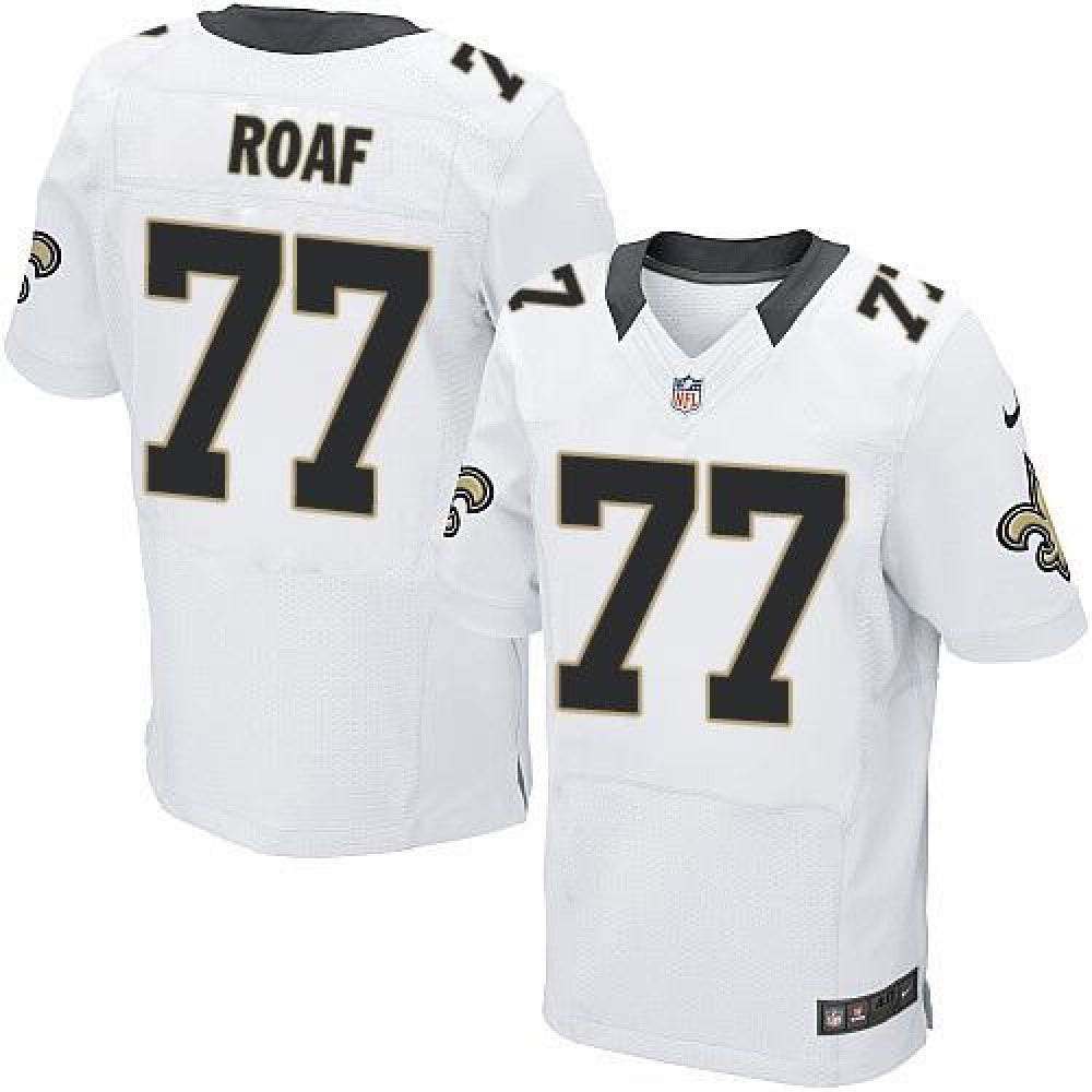 Saints #77 Willie Roaf White Men's Stitched NFL Elite Jersey 