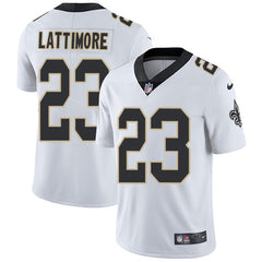 Men's New Orleans Saints #23 Marshon Lattimore White Vapor Untouchable Limited Stitched NFL Jersey 