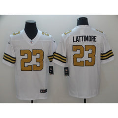 Men's New Orleans Saints #23 Marshon Lattimore White Limited Rush Stitched NFL Jersey 