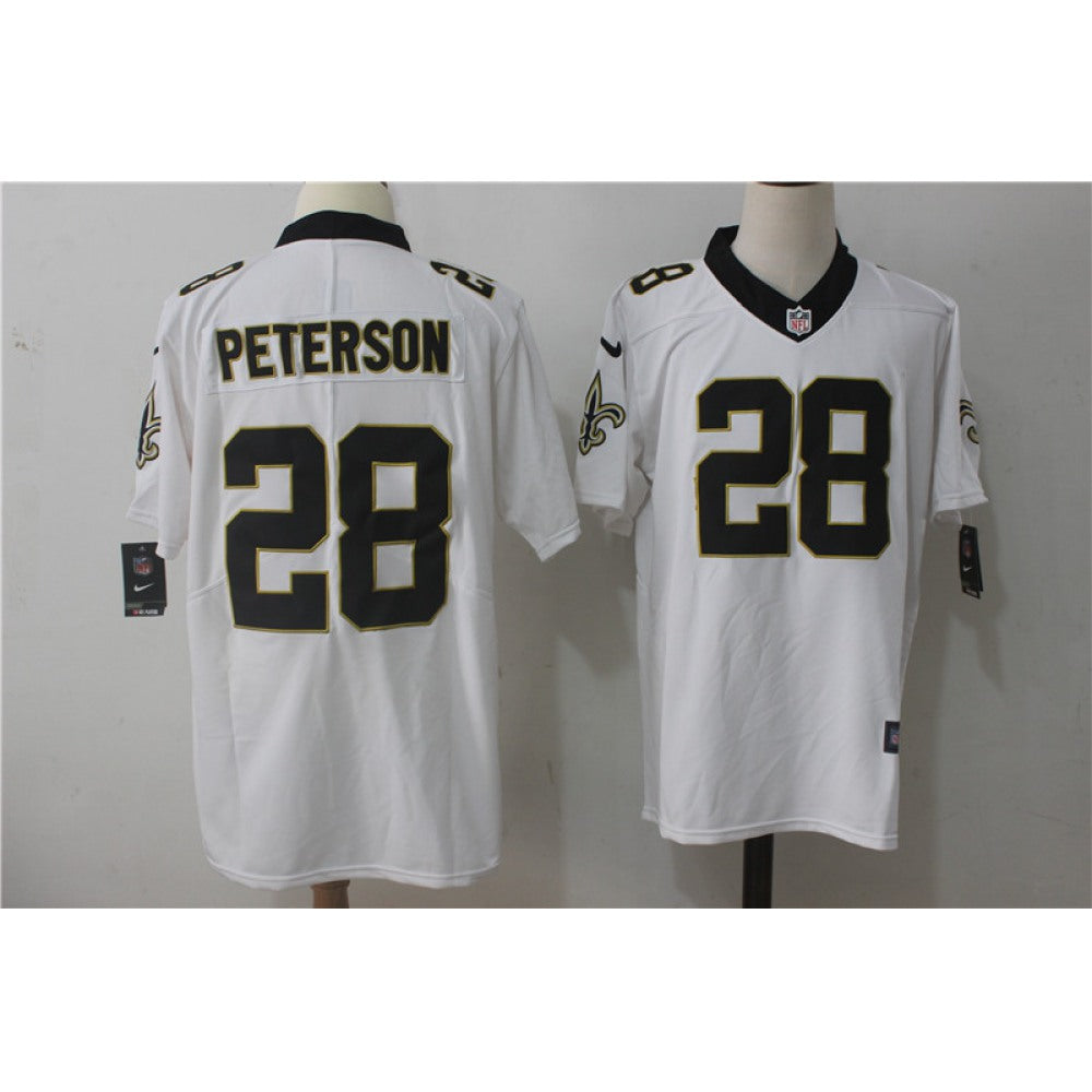 Men's New Orleans Saints #28 Adrian Peterson White Stitched NFL Vapor Untouchable Limited Jersey 