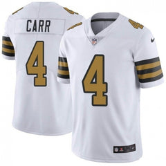Men's New Orleans Saints #4 Derek Carr White Color Rush Limited Stitched Jersey 