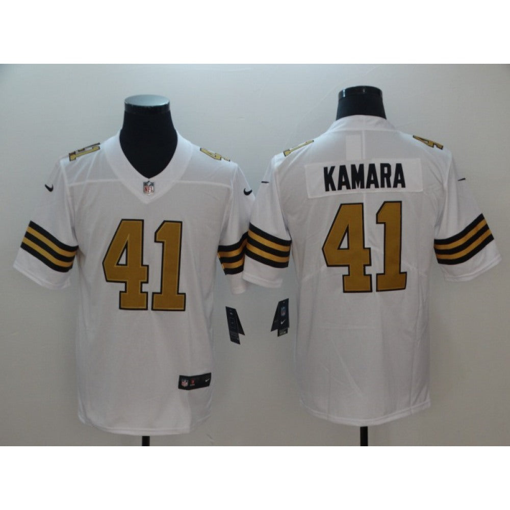 Men's New Orleans Saints #41 Alvin Kamara White Color Rush Limited Stitched NFL Jersey 