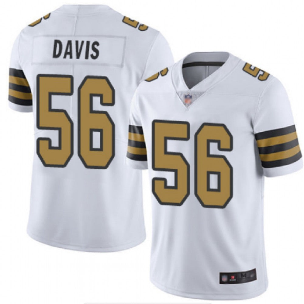 Men's New Orleans Saints #56 Demario Davis White Color Rush Limited Stitched NFL Jersey 