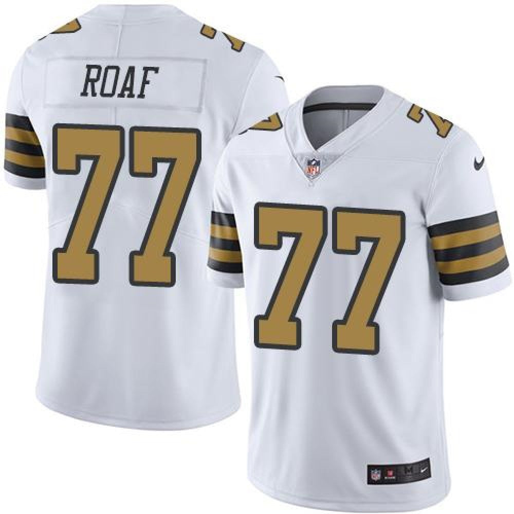 Saints #77 Willie Roaf White Men's Stitched NFL Limited Rush Jersey 