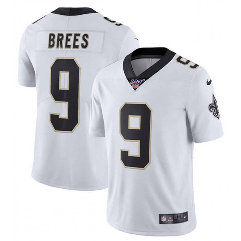Men's New Orleans Saints #9 Drew Brees White 2019 100th Season Vapor Untouchable Limited Stitched NFL Jersey 
