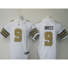 Men's Saints #9 Dree Brees White Limited Rush Stitched NFL Jersey 