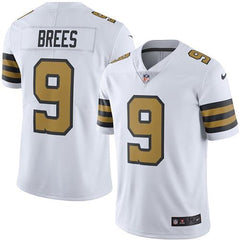 Saints #9 Drew Brees White Men's Stitched NFL Limited Rush Jersey 