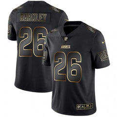 Men's New York Giants #26 Saquon Barkley 2019 Black Gold Edition Stitched NFL Jersey 