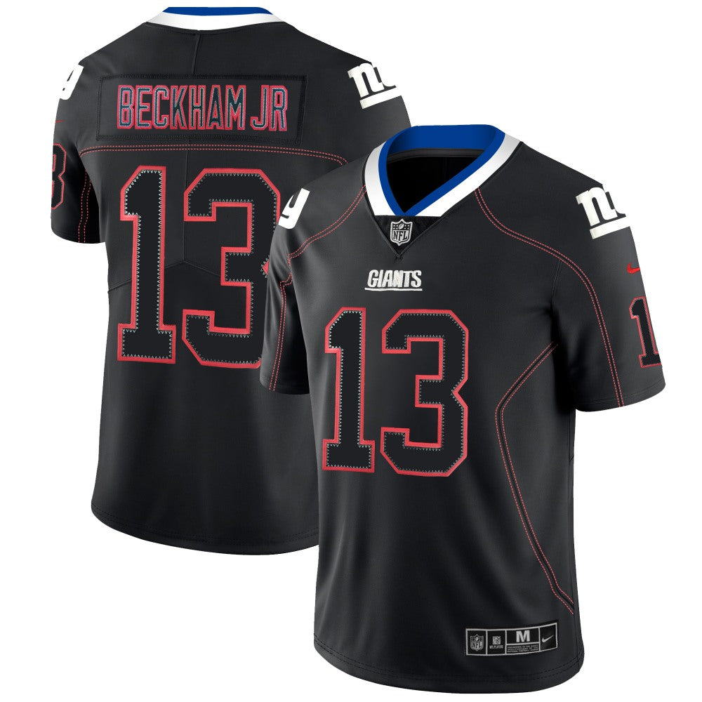 Men's New York Giants #13 Odell Beckham Jr. Black 2018 Lights Out Color Rush NFL Limited Jersey 