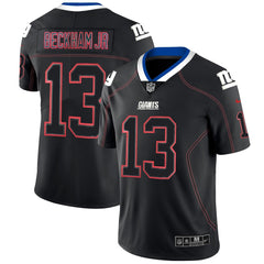 Men's New York Giants #13 Odell Beckham Jr. Black 2018 Lights Out Color Rush NFL Limited Jersey 