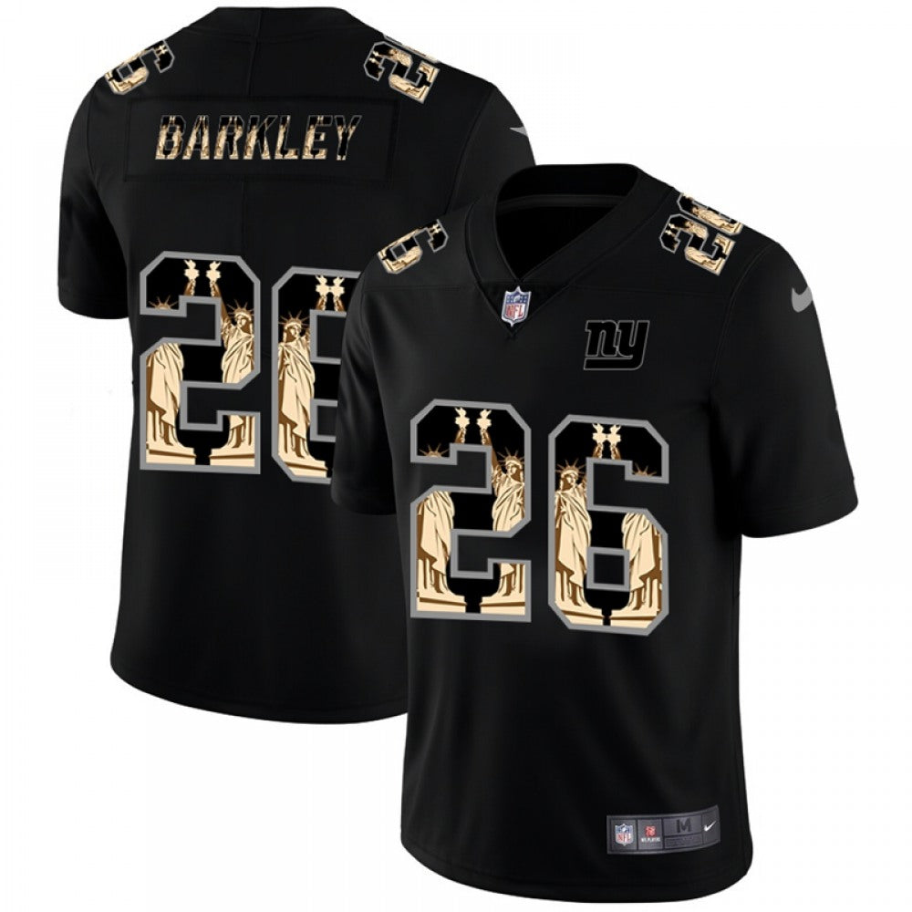 Men's New York Giants #26 Saquon Barkley 2019 Black Statue of Liberty Limited Stitched NFL Jersey 