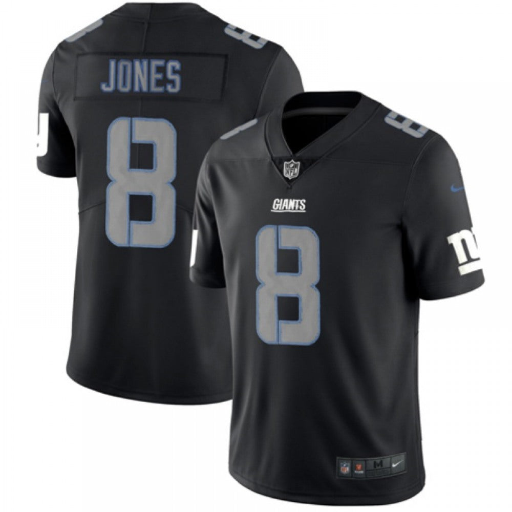 Men's New York Giants #8 Daniel Jones Black Impact Limited Stitched NFL Jersey 