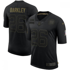 Men's New York Giants #26 Saquon Barkley 2020 Black Salute To Service Limited Stitched Jersey 