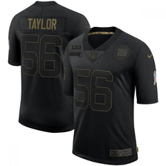 Men's New York Giants #56 Lawrence Taylor 2020 Black Salute To Service Limited Stitched Jersey 