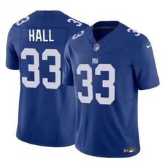 Men's New York Giants #33 Hassan Hall Blue 2023 F.U.S.E. Vapor Untouchable Limited Stitched Jersey 