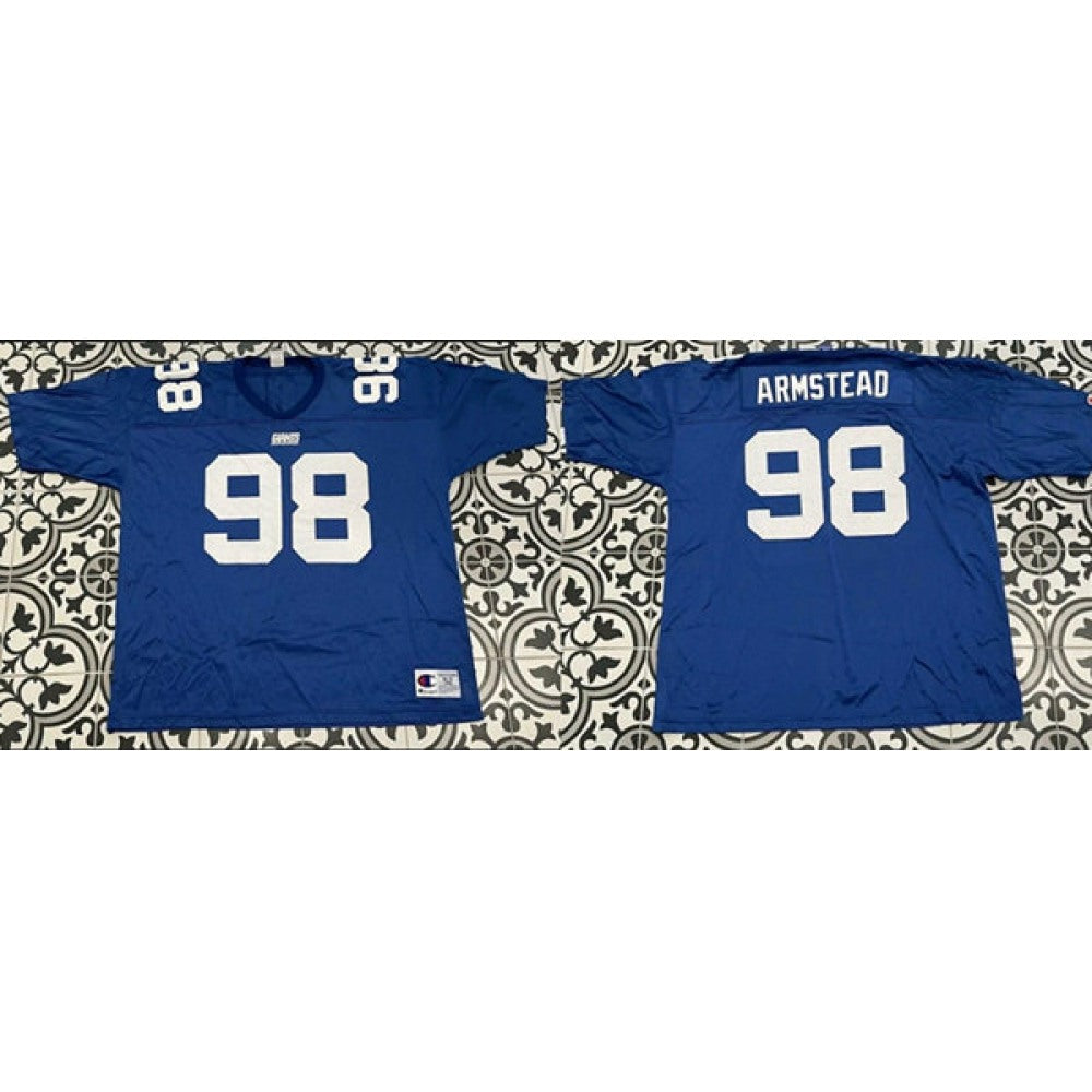 Men's New York Giants #98 Jesse Armstead Blue Stitched Jersey 